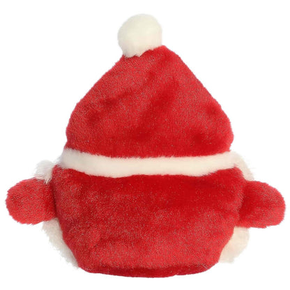 Rear thumbnail view of the red and white Aurora Santa stuffed toy displaying his clean plush back.