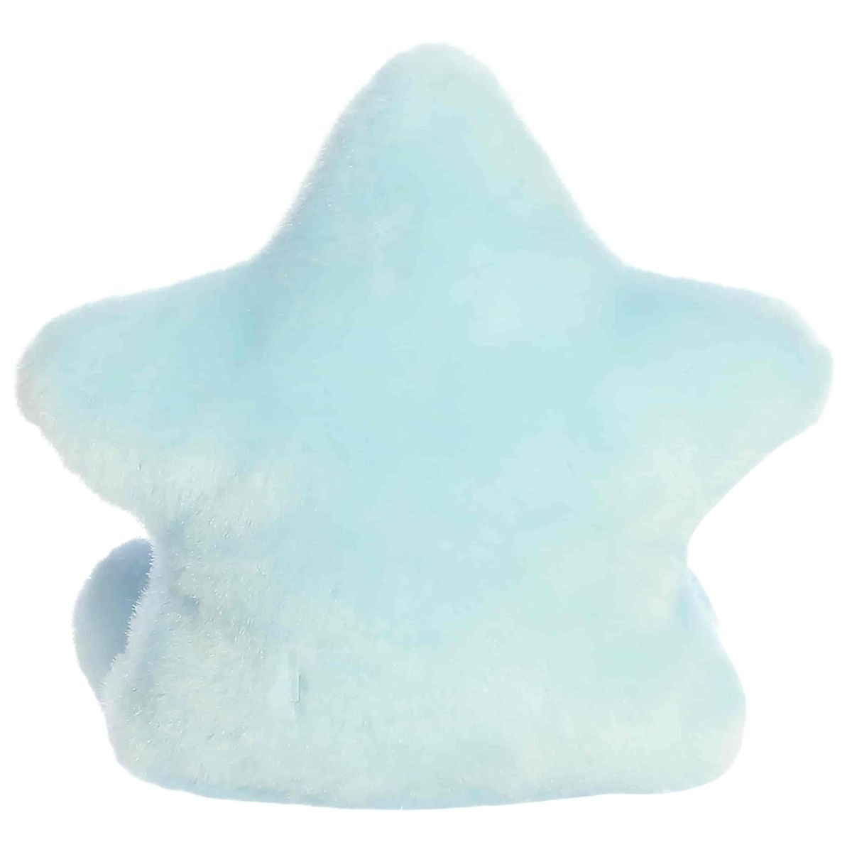 Rear thumbnail view of the Aurora snow star stuffed toy displaying its smooth, solid light blue plush back.