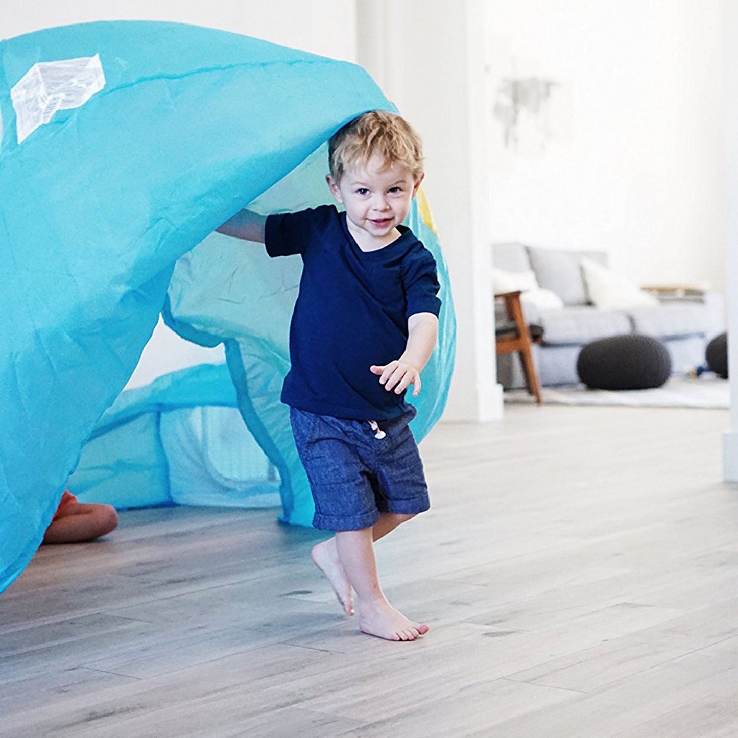 The Original AirFort® Beach Ball Blue - Inflatable Play Fort Tent for Creative Indoor Play Ages 3–14