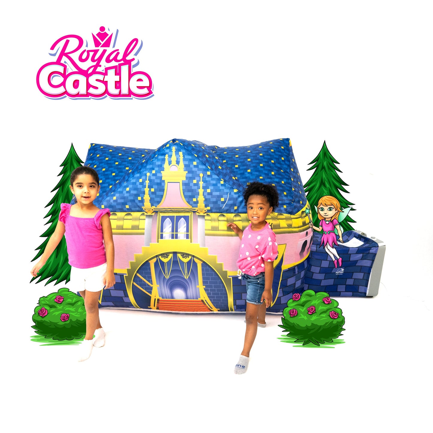 The Original AirFort® Royal Castle - Inflatable Play Fort Tent for Creative Indoor Play Ages 3–14