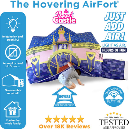 The Original AirFort® Royal Castle - Inflatable Play Fort Tent for Creative Indoor Play Ages 3–14