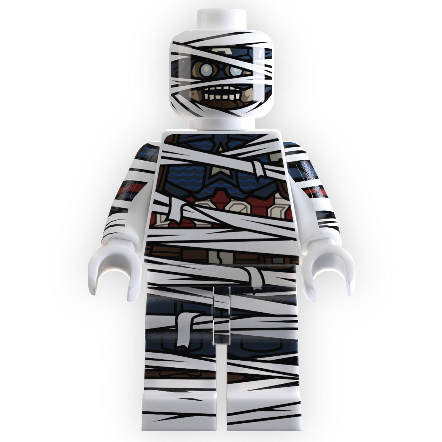 Custom Print Mummy Collectible Minifig Brick Figure, CAPTAIN