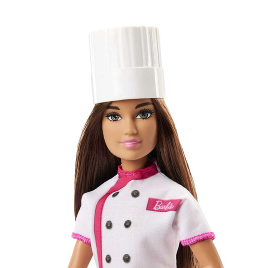 Barbie You Can Be Anything Pastry Chef with Chef's Hat Fashion Doll, Brunette