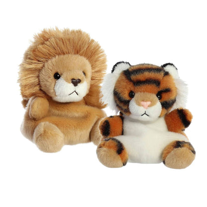 Aurora® Palm Pals™ Zoo Duo 5" Inch Plush Set, Indy Tiger & Leno Lion