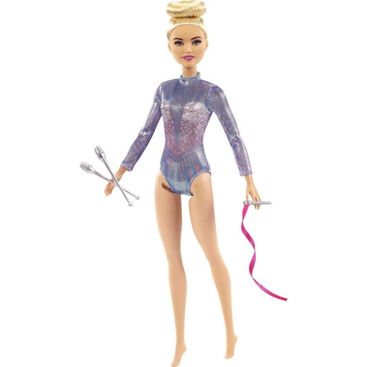 Barbie You Can Be Anything Rhythmic Gymnast with Baton & Ribbon Fashion Doll, Blonde