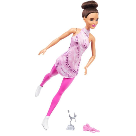 Barbie You Can Be Anything Ice Skater with Trophy  Fashion Doll, Brunette