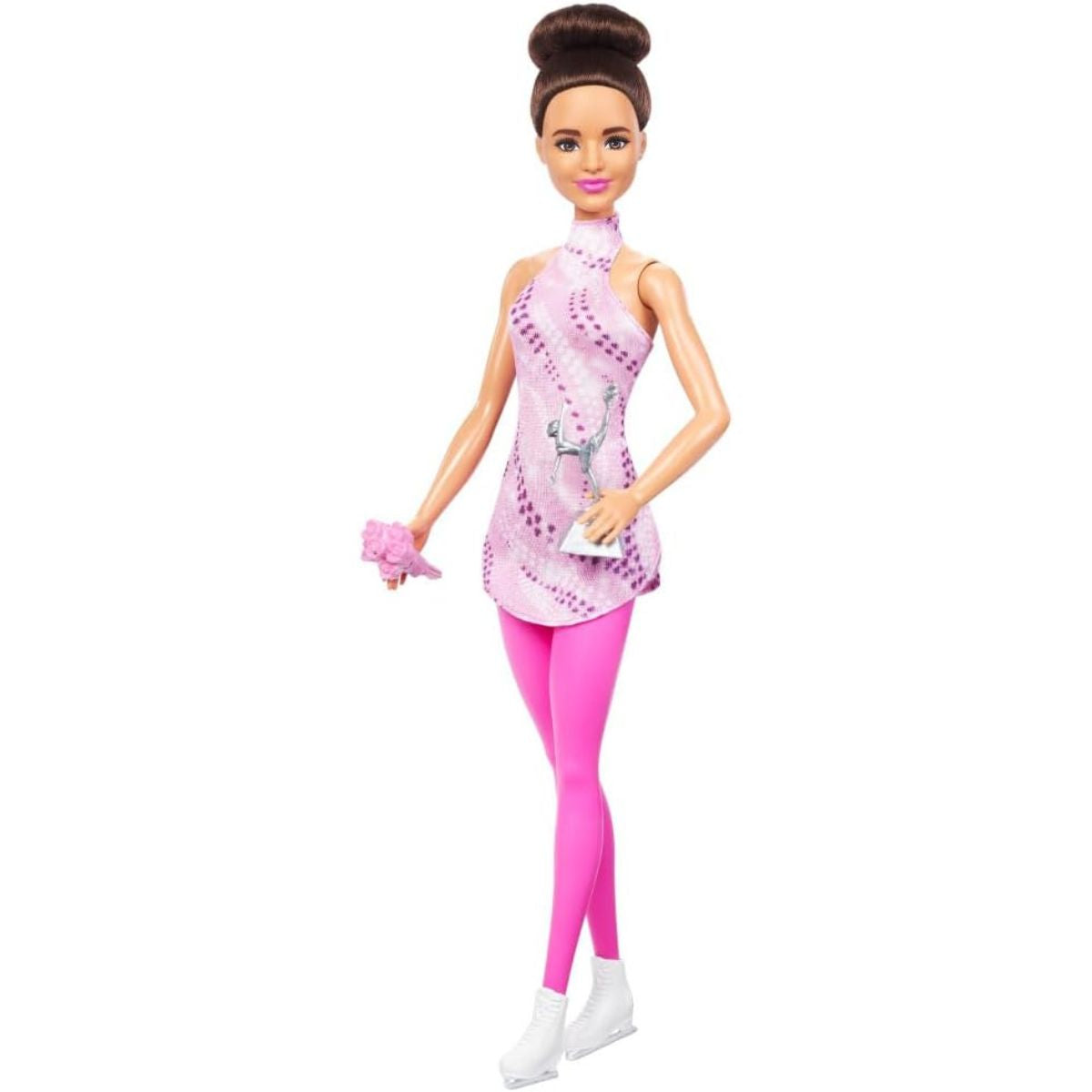 Barbie You Can Be Anything Ice Skater with Trophy  Fashion Doll, Brunette