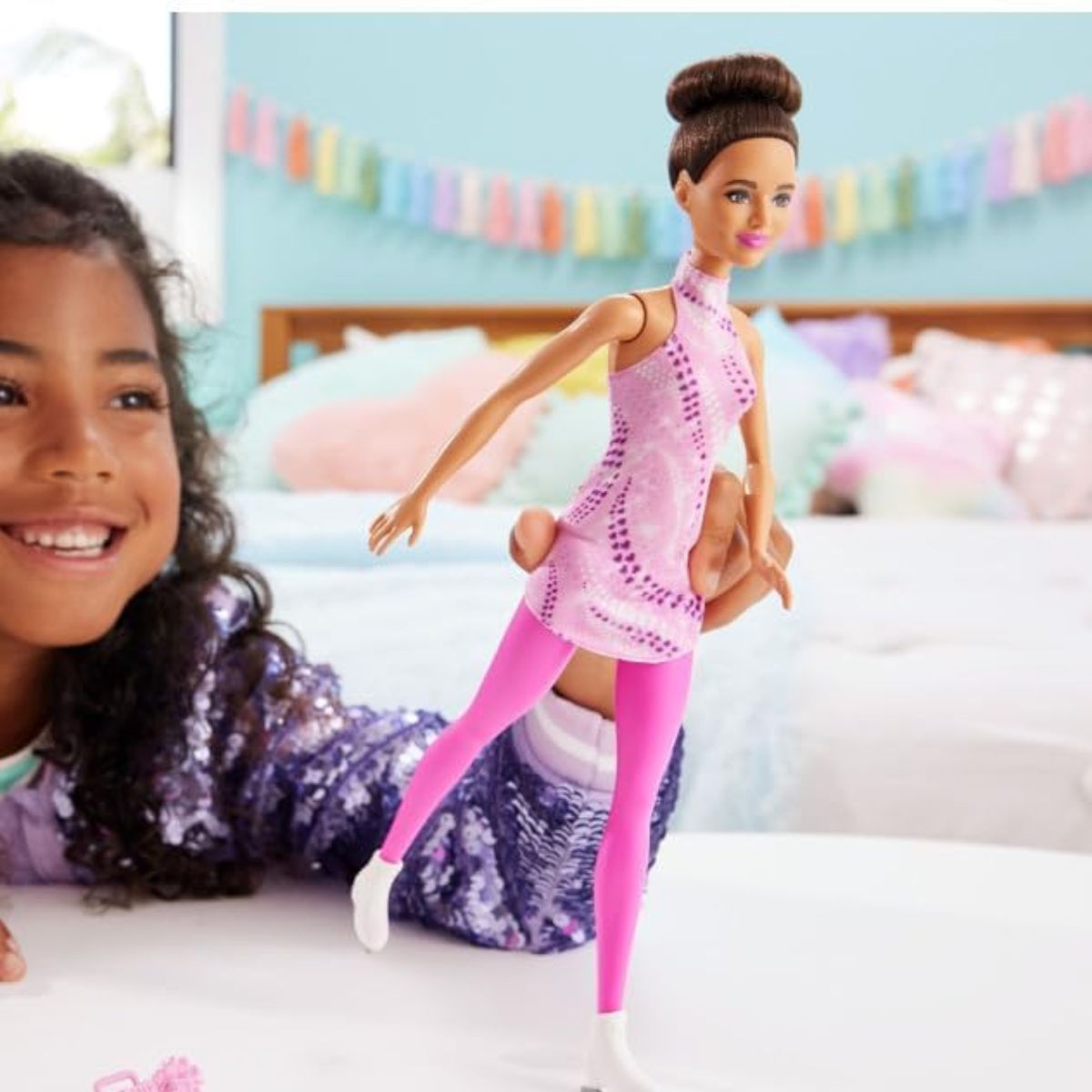 Barbie You Can Be Anything Ice Skater with Trophy  Fashion Doll, Brunette