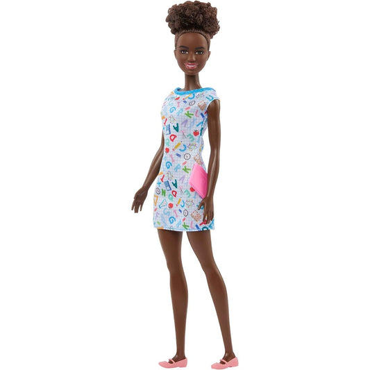 Barbie You Can Be Anything Teacher with Learning is Fun Dress Fashion Doll, Brunette