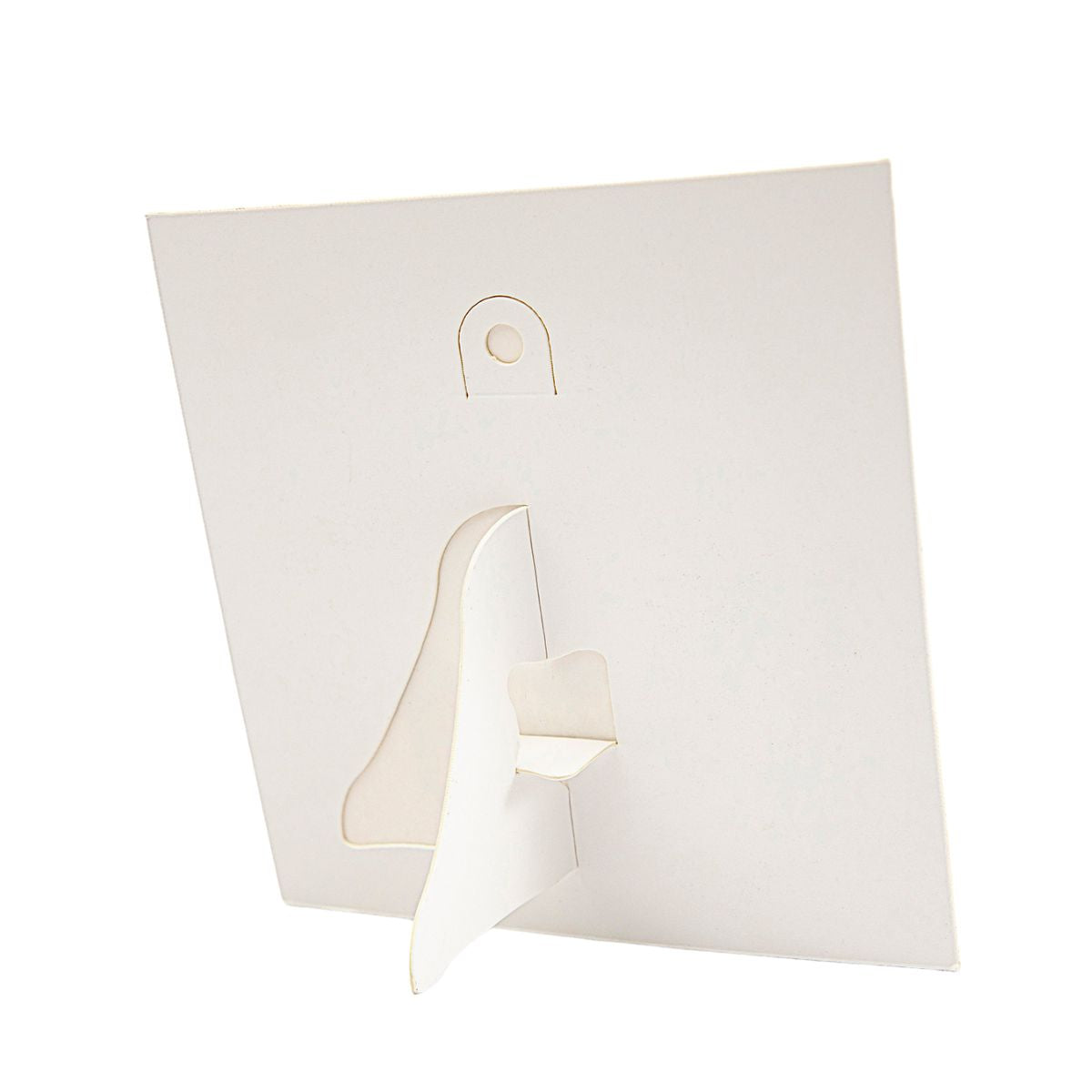 Back view of the completed diamond art board showing the pop-out easel stand deployed for easy tabletop display.