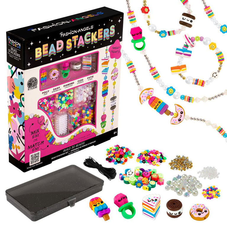 Fashion Angels Bead Stackers Jewelry Making & Bead Activity Kit, Sweet Treat