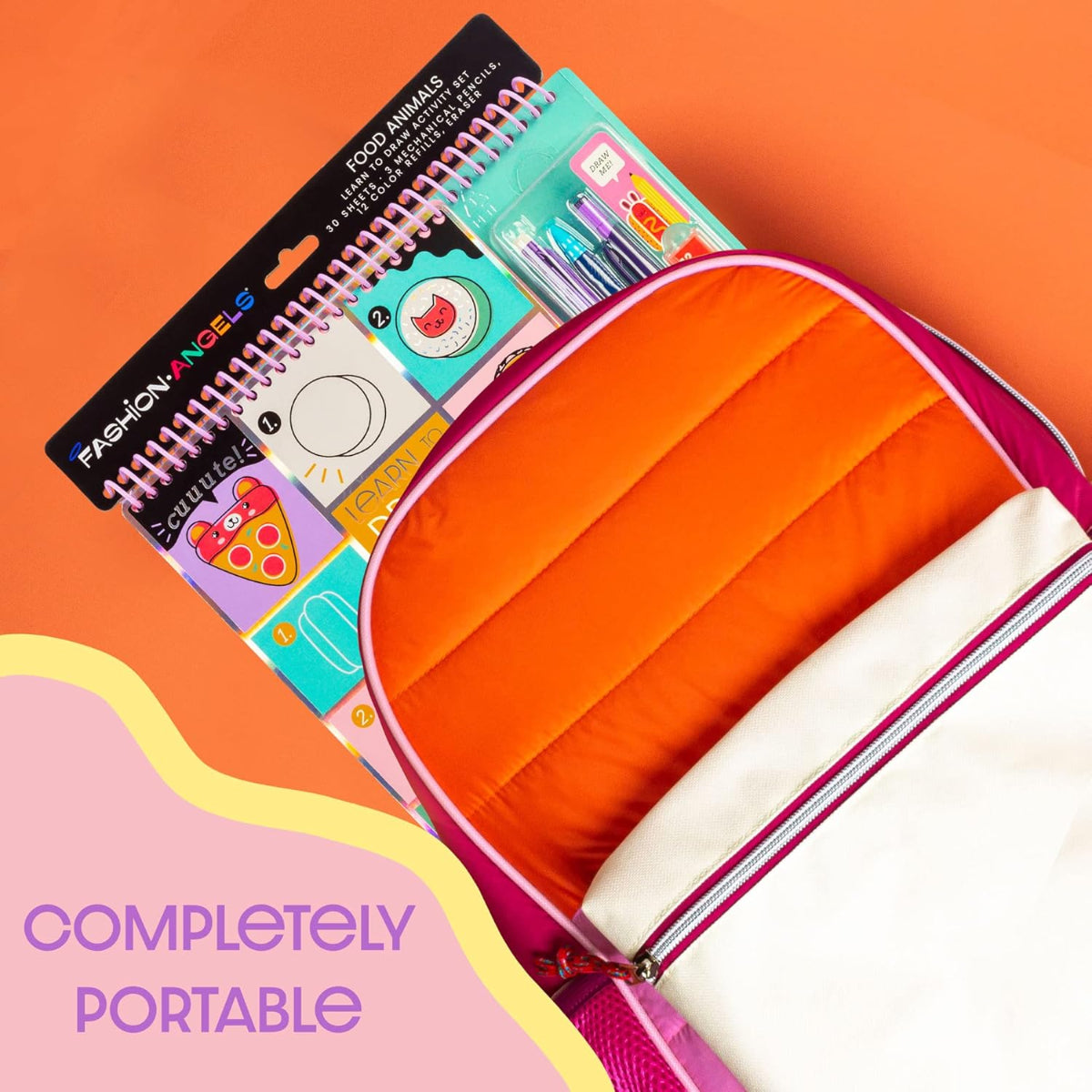 Fashion Angels Learn to Draw 30 Sheets Activity Set, The Cutest Food Animals