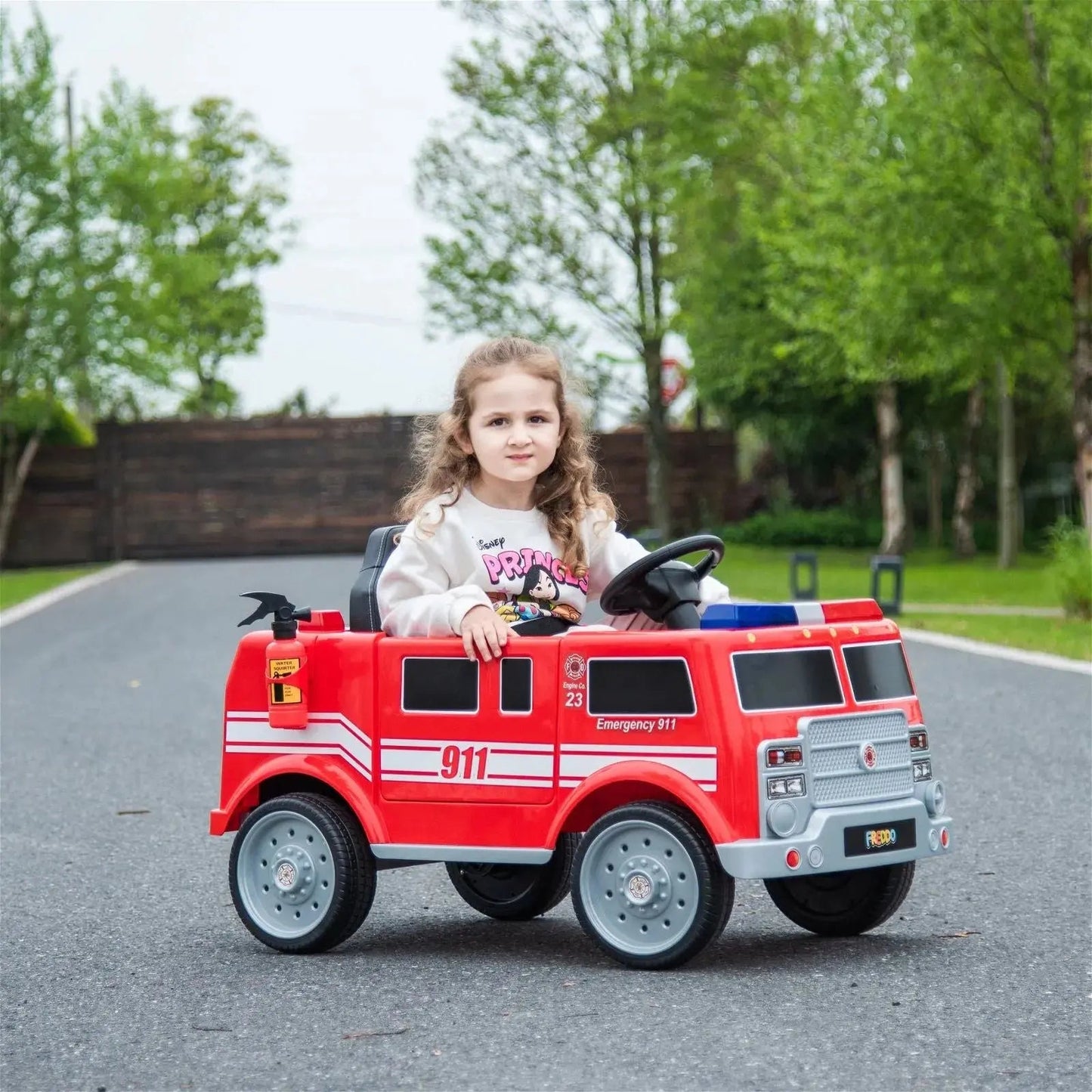Freddo Toys 12V Freddo Fire Truck 1 Seater Ride on