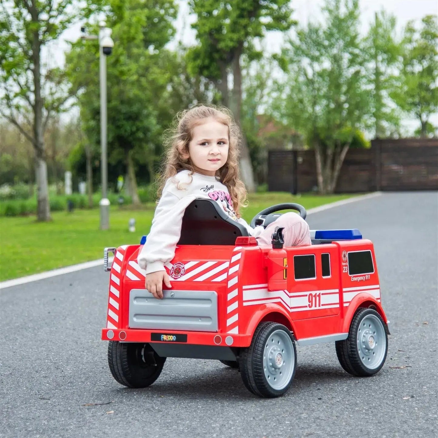 Freddo Toys 12V Freddo Fire Truck 1 Seater Ride on