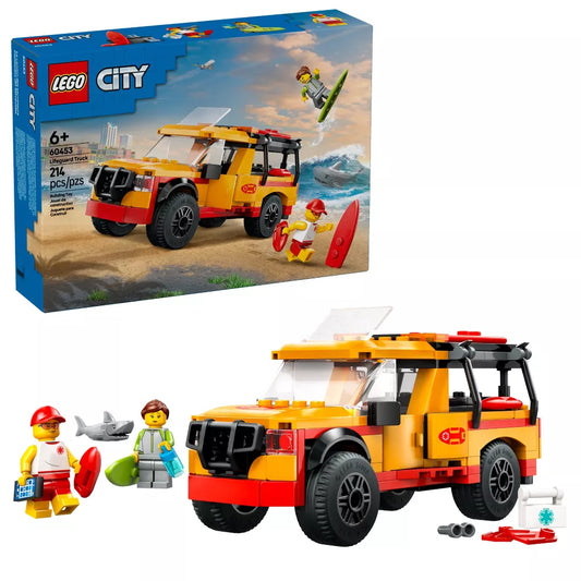 LEGO® City Lifeguard Beach Rescue Truck Building Kit 60453, 214 Pieces