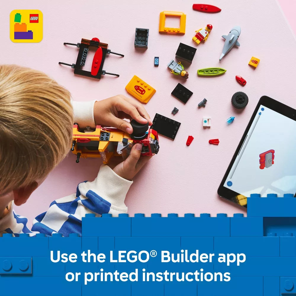 LEGO® City Lifeguard Beach Rescue Truck Building Kit 60453, 214 Pieces