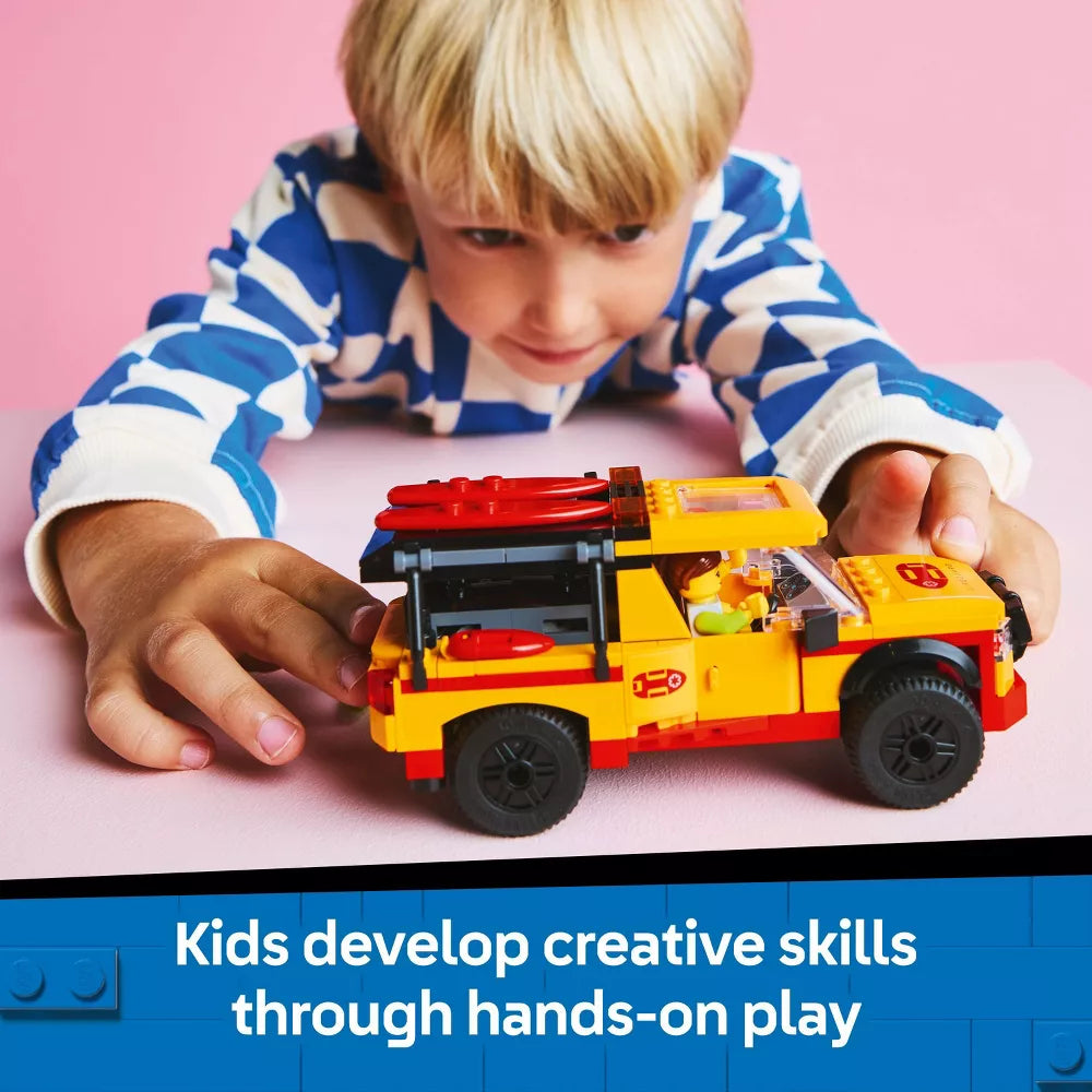 LEGO® City Lifeguard Beach Rescue Truck Building Kit 60453, 214 Pieces