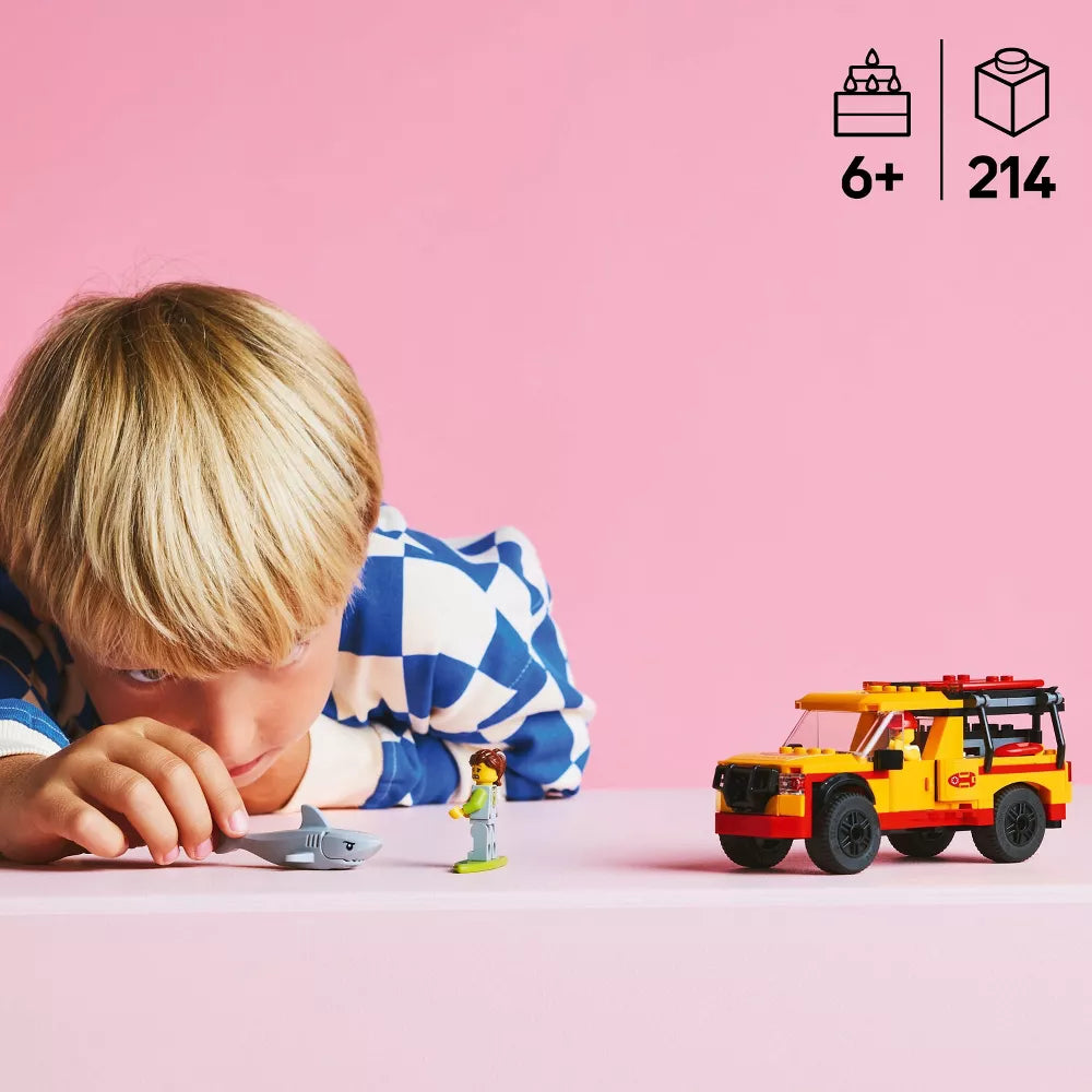 LEGO® City Lifeguard Beach Rescue Truck Building Kit 60453, 214 Pieces