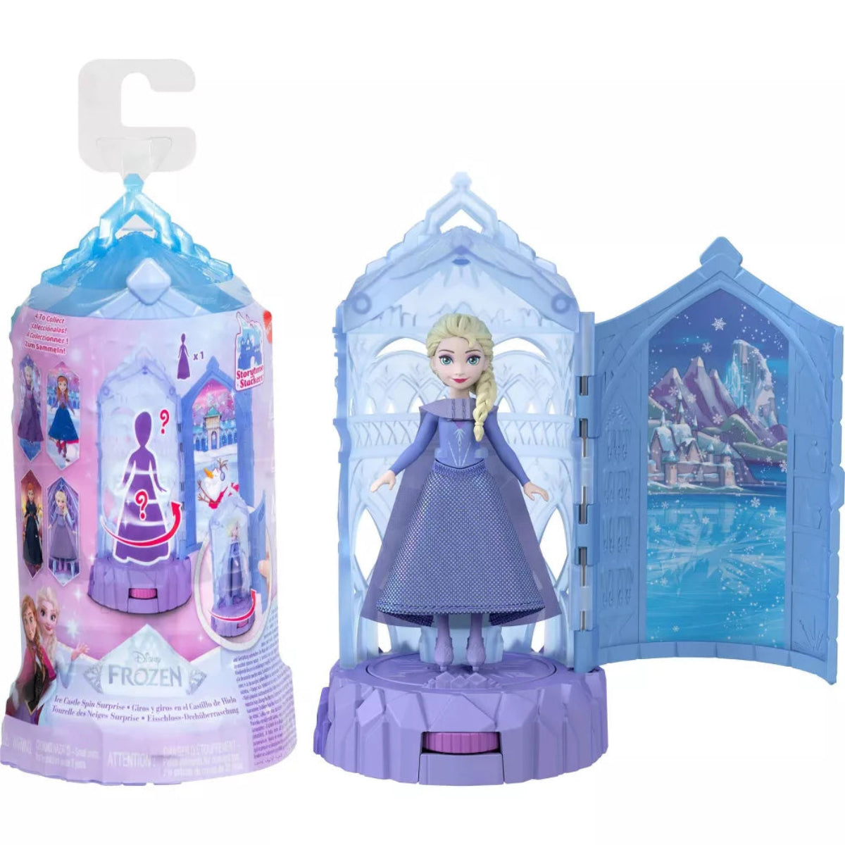 Disney Frozen Ice Castle Spin Surprise 3.5" Inch Mystery Doll, Styles May Vary