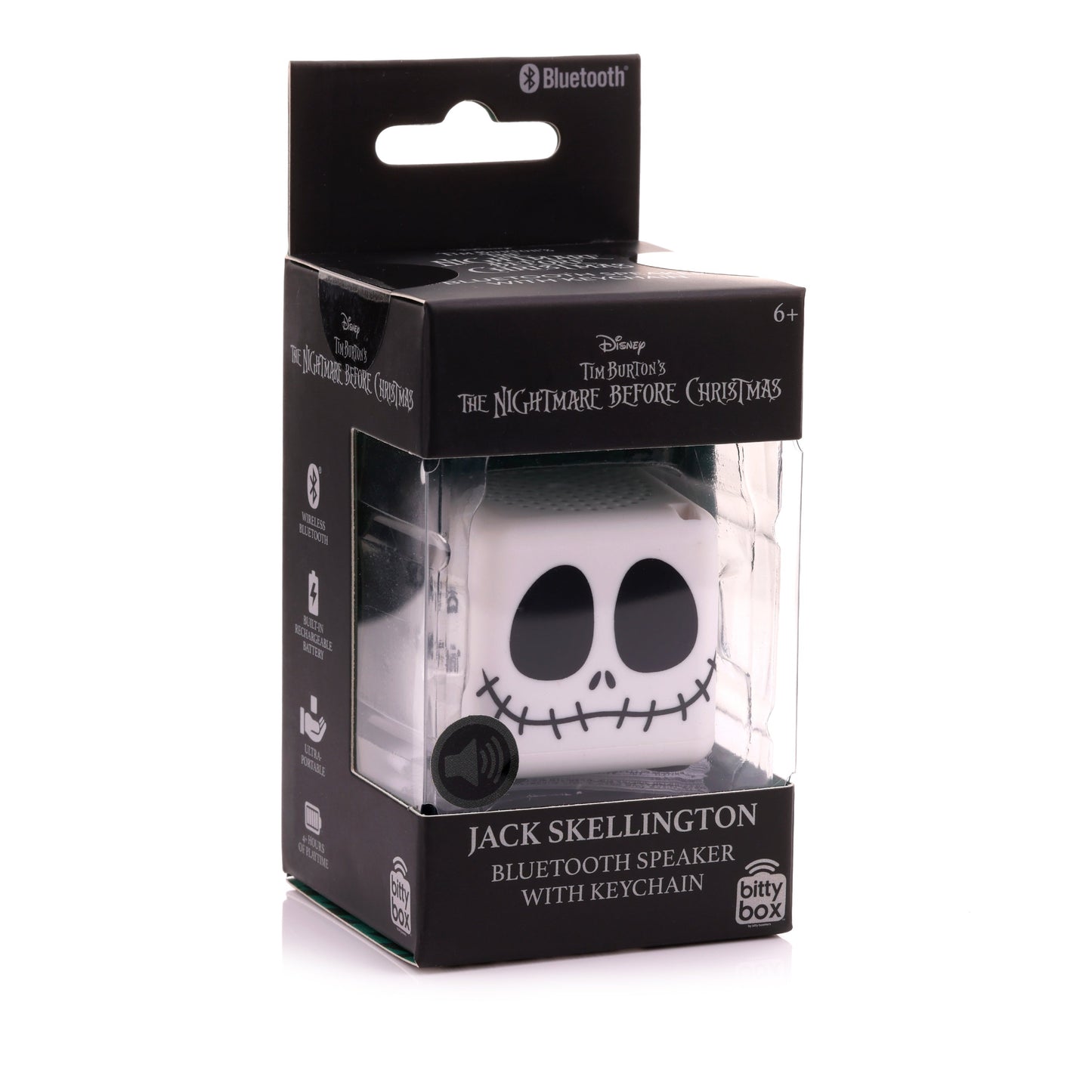 Bitty Boomers Wireless Bluetooth Speaker, Disney The Nightmare Before Christmas Jack Skellington Bitty Box