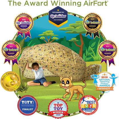 The Original AirFort® Jungle Camo Camoflauge - Inflatable Play Fort Tent for Creative Indoor Play Ages 3–14