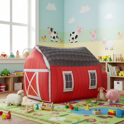 The Original AirFort® Farmers Barn - Inflatable Play Fort Tent for Creative Indoor Play Ages 3–14