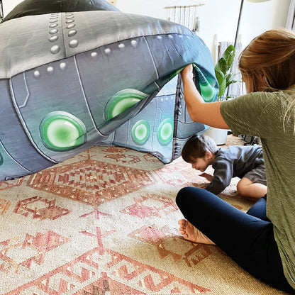The Original AirFort® UFO Space Ship- Inflatable Play Fort Tent for Creative Indoor Play Ages 3–14