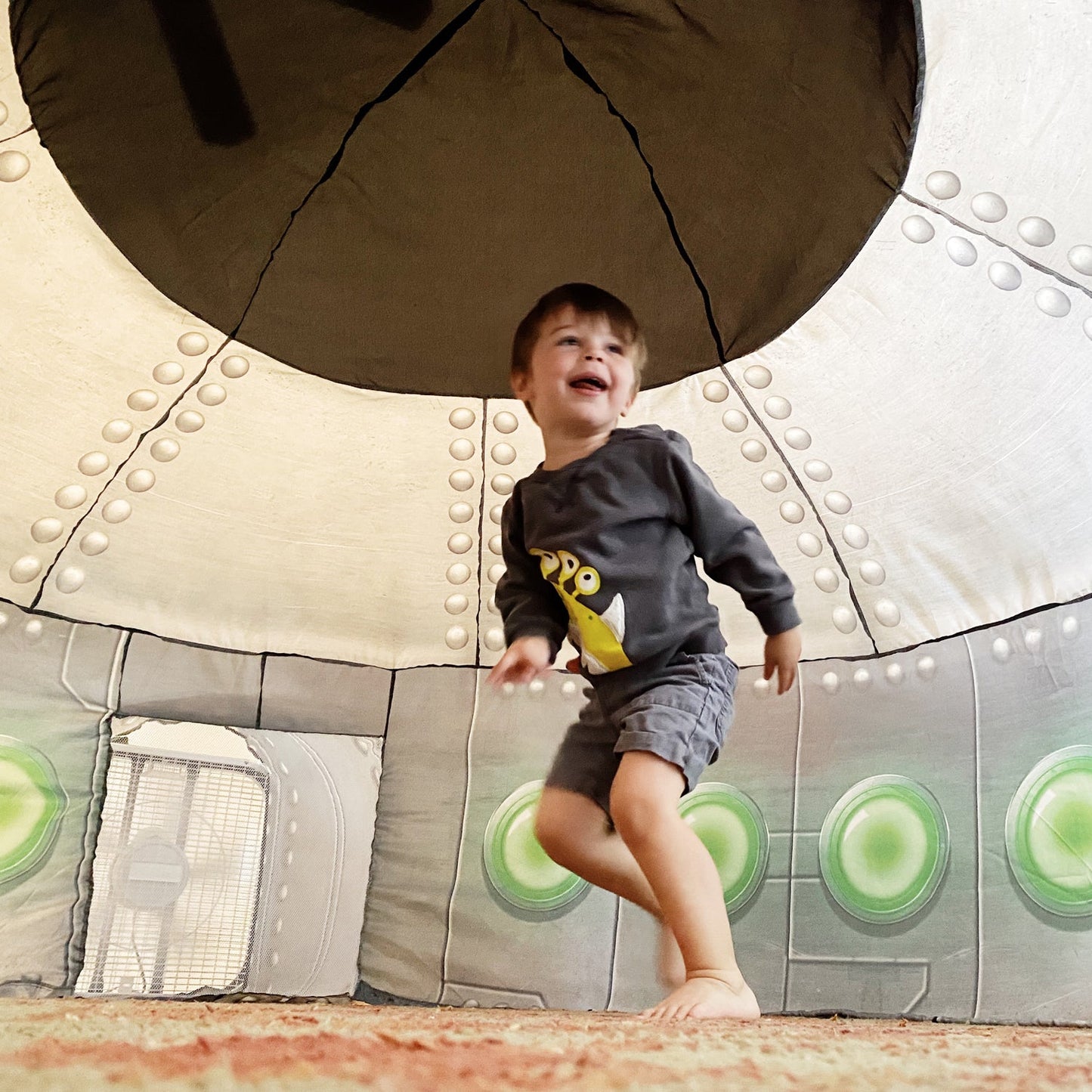 The Original AirFort® UFO Space Ship- Inflatable Play Fort Tent for Creative Indoor Play Ages 3–14