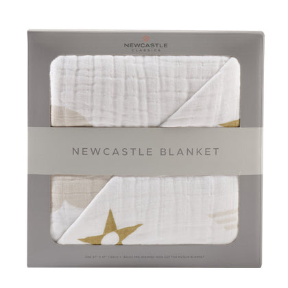 Flying Elephant Cotton Muslin Newcastle Blanket
