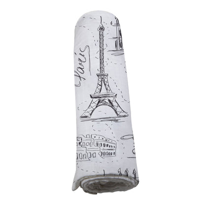 Newcastle Classics London, Paris, New York 100% Natural Cotton Muslin Swaddle Blanket