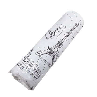 Newcastle Classics London, Paris, New York 100% Natural Cotton Muslin Swaddle Blanket