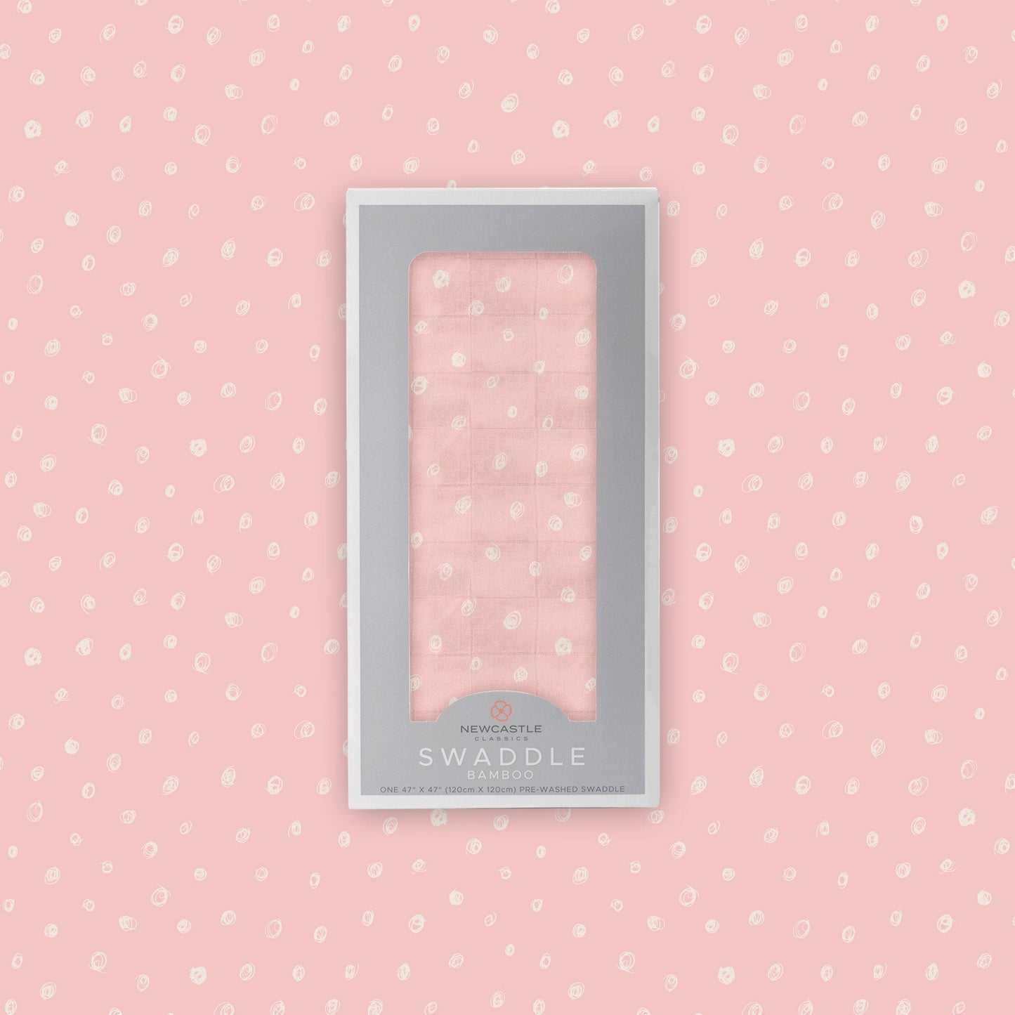 Pink Pearl Polka Dot 100% Natural Cotton Muslin Swaddle Blanket