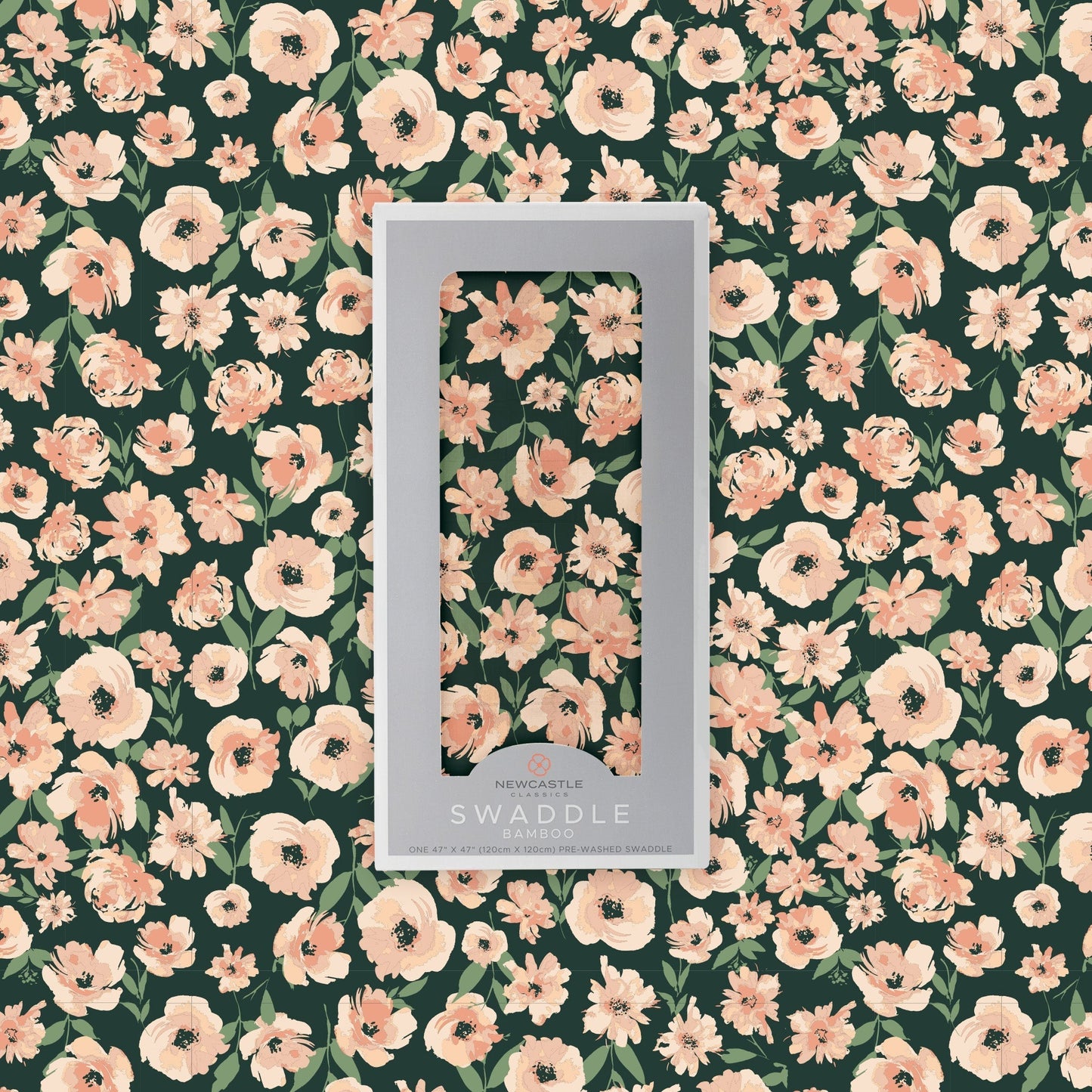 Newcastle Classic Canyon Sunset Flowers 100% Natural Bamboo Muslin Swaddle