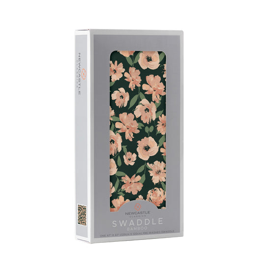 Newcastle Classic Canyon Sunset Flowers 100% Natural Bamboo Muslin Swaddle