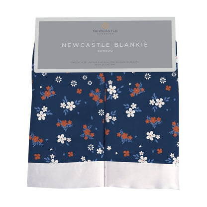 Newcastle Classics Serenity Floral 100% Natural Bamboo Muslin Security Baby Blankie