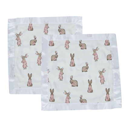 Newcastle Classics Powder Pink Bunnies Bamboo Blankie Blanket
