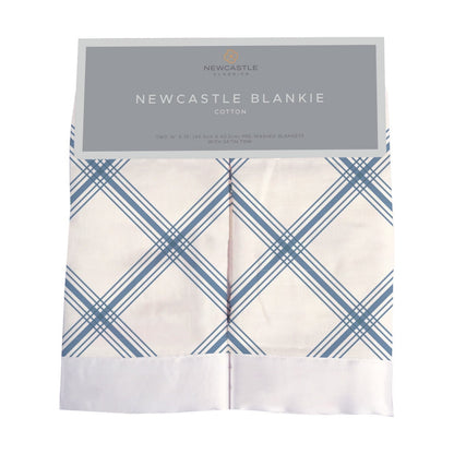 Blue Buffalo Check Plaid 100% Natural Cotton Newcastle Secuirty Blankie