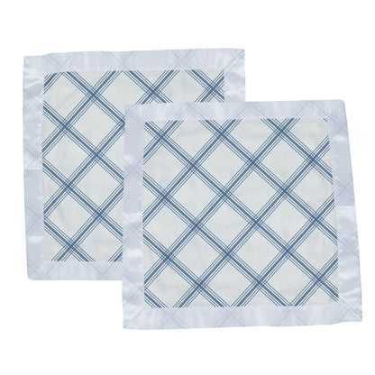 Blue Buffalo Check Plaid 100% Natural Cotton Newcastle Secuirty Blankie