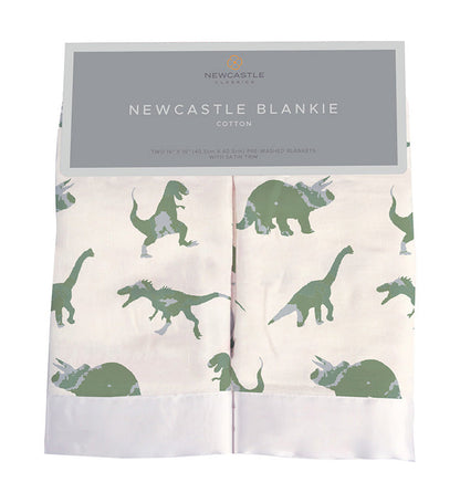 Newcastle Classics Granite Green Dinosaurs Cotton Blankie