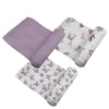 Newcastle Classic Mountain Meadow 100% Natural Cotton Muslin Swaddle 3 Pack; Sierra Fox & Butterfly