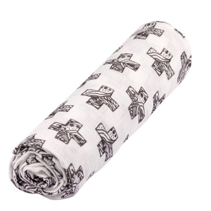 Newcastle Classics Nordic Stamp 100% Natural Bamboo Muslin Swaddle Blanket