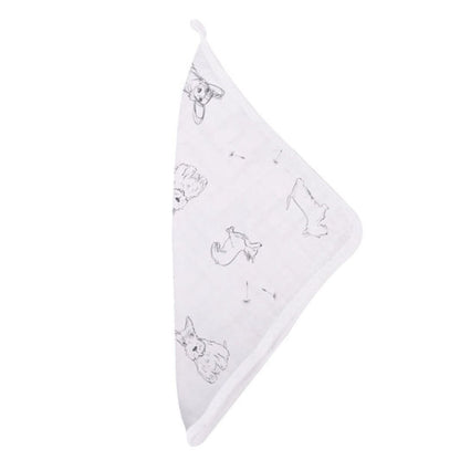 Dandelions 100% Natural Bamboo Muslin Cotton Washcloth, 3 Pack
