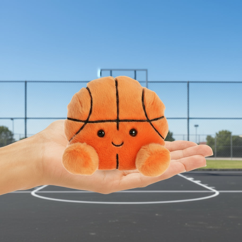 Aurora® Palm Pals™ Hoops Basketball™ 5 Inch Stuffed Animal Toy #1-220 Sports