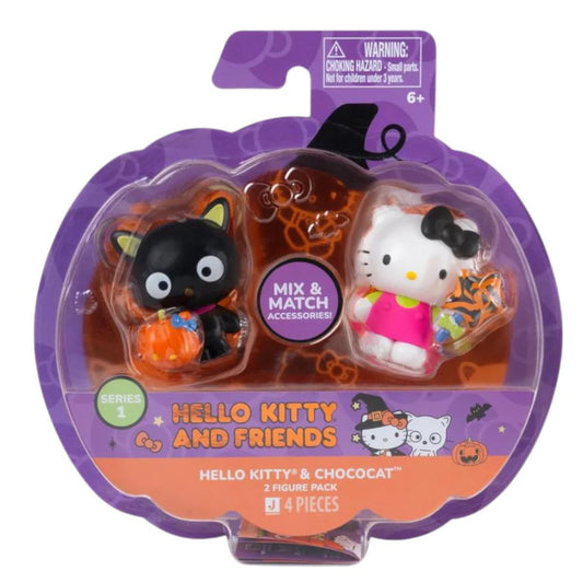 Hello Kitty® and Friends 2" Inch Halloween 2 Figure Pack, Hello Kitty & Chococat