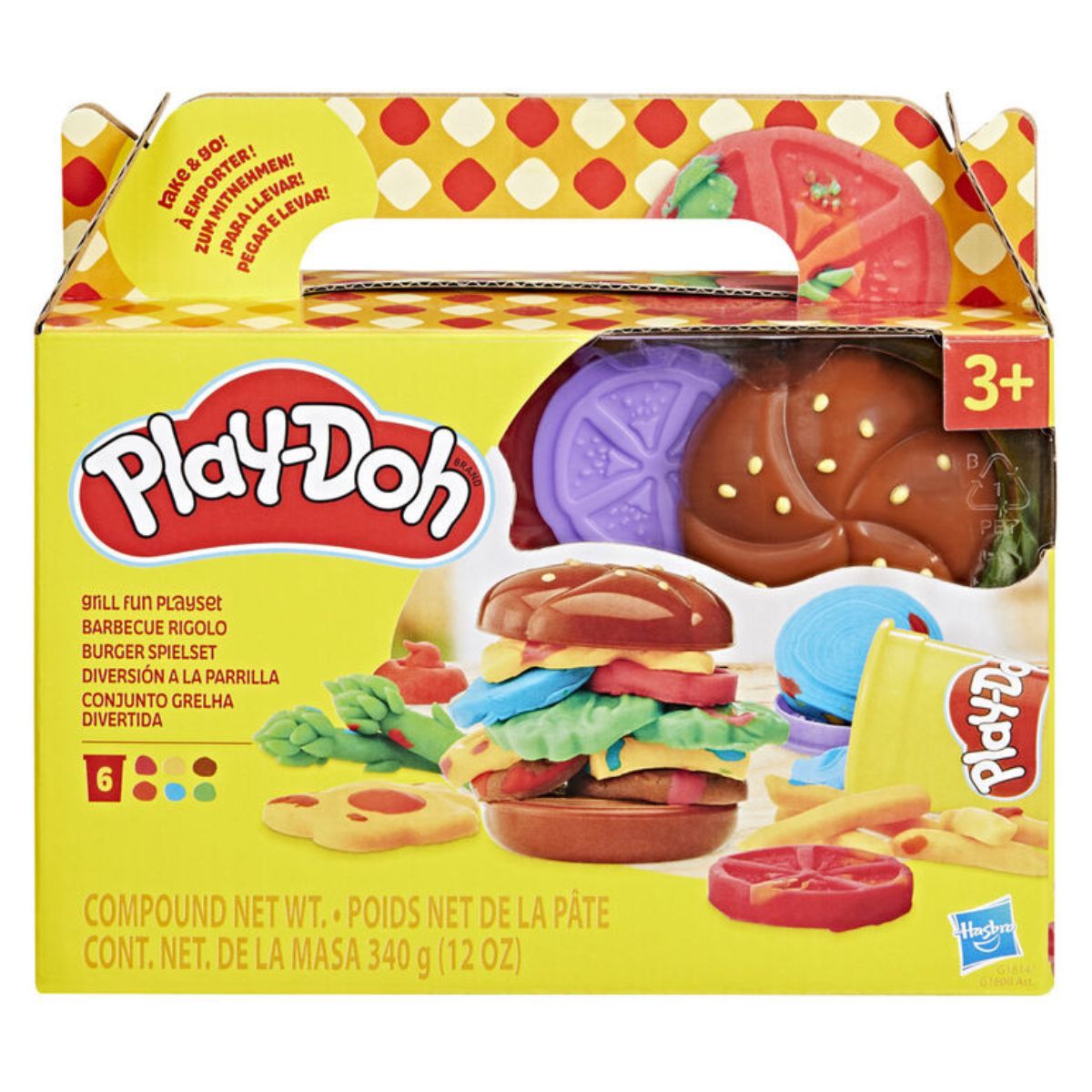 Play-Doh Grill Fun 12 Piece Barbeque Burger Playset