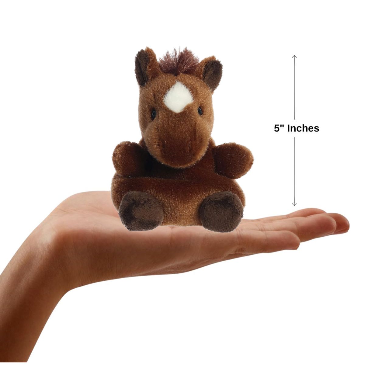 Aurora® Palm Pals™ Truffle Brown Horse™ 5 Inch Stuffed Animal Toy #1-137 Barn