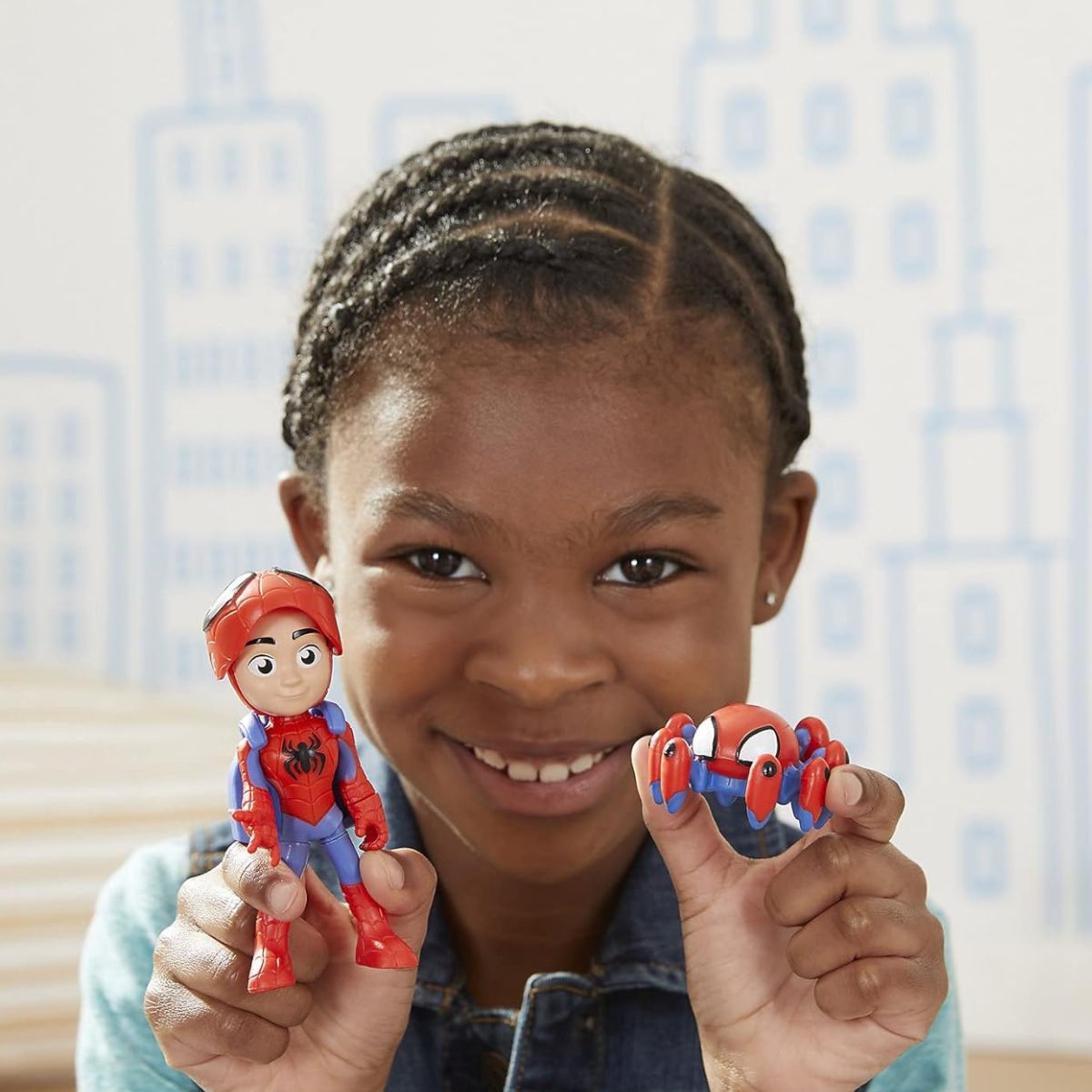 Marvel Spidey and his Amazing Friends Hero Reveal 2-Pack Trace-E & 4" Inch Spidey Action Figure