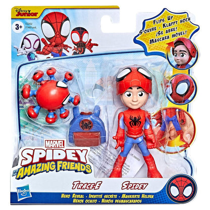 Marvel Spidey and his Amazing Friends Hero Reveal 2-Pack Trace-E & 4" Inch Spidey Action Figure