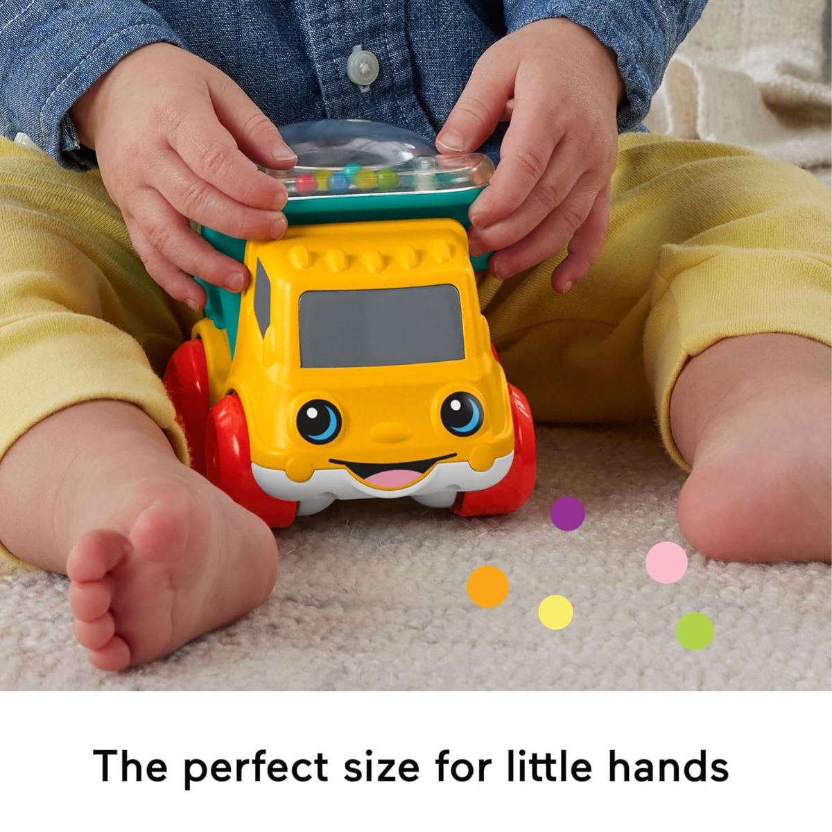 Fisher-Price Baby Toy Poppity Pop Dump Truck Ball Popper Push-Along Vehicle, Ages 6+