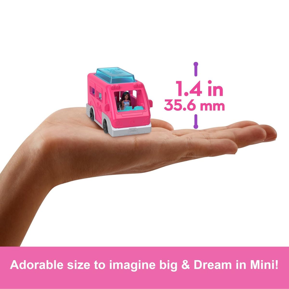 Barbie Mini Land Color Change 4-Pack 1.5" Inch Doll & Toy Vehicle Set